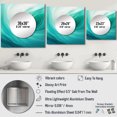 thumbnail image 4 of Designart "Spiraling Turquoise Wondrous Wave" abstract spirals Square Mirror For Wall Decor - Large Turquoise Square Mirror Printed Wall Decor - Modern Square Living Room Mirror, 4 of 5