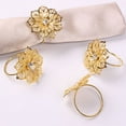 thumbnail image 1 of OUSITAID 6Pcs Napkin Ring Decorative Holder Buckle Craft Metal Plating Simply Style Holder for Restaurant, 1 of 10