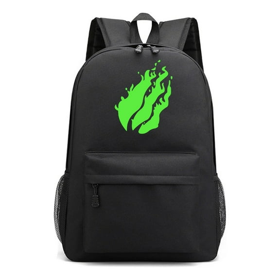 Preston Playz Cartoon Print Black Backpack, Stylish Anime Gaming Laptop Daypack for School, Lightweight Travel Bag with Spacious Interior