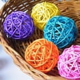 thumbnail image 4 of 15 bolas decorativas de ratán de 2.0 in, bolas de mimbre decorativas para decoración del hogar, decoración de guardería, decoración de mesa de boda (azul marino y morado) oso de fresa Electrónica, 4 of 4