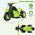 thumbnail image 3 of Gymax 6V Kids Bubble Car Electric Ride on Motorcycle w/ Music Button & LED Headlight Green, 3 of 10