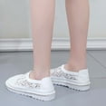 thumbnail image 5 of Fesfesfes Black Shoes Women Round Toe Fashion Mesh Cloth Lace Flower Shoes Casual Lightweight Ventilate Comfortable Flats Shoes 35(4.5), 5 of 6