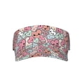 thumbnail image 2 of Kdxio Cartoon Hearts Print Sun Visor Hat Golf Visor Adjustable Velcro Outdoor Sports Cap for Men Women, 2 of 7