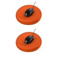 thumbnail image 4 of VONKY Non-slip Mouse Pad Round Soft Wrist Protected Cushion Solid Color EVA Gaming orange 2Set, 4 of 6