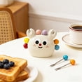 thumbnail image 4 of Ceramic Crab Fruit Fork Holder Set,Stainless Steel Dessert Snack Pick Tools,Decorative Kitchen Table Serving Organizer,Cute Storage Jar Tabletop Accessory,Fruit Cake Snack Serving Utensil Set, 4 of 6