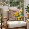 thumbnail image 4 of Pillow Covers 18x18 Set of 2, Yellow Sunflowers Square Throw Pillow Covers for Couch/Sofa/Living Room, Farmhouse Floral Rustic Leaves Brown Wood Decorative Soft Pillowcases for Couch Throw Pillows, 4 of 9
