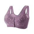 thumbnail image 4 of Bra for Women Lisa Charm Daisy Bras Front Snaps Comfortable Full Coverage Bra US F9V9, 4 of 9
