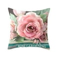 thumbnail image 1 of AMERTEER Country Rose Square Throw Pillow Protector Case Cushion Cover Bedding Articles, 1 of 12