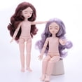 thumbnail image 2 of 2x 1/6 articuladas con , cuerpo de muñeca BJD con ojos con cabeza, fabricación de bricolaje, 2 of 9