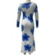 thumbnail image 5 of mfyjkho Vestidos para mujer, Vestido ajustado a la cadera con estampado de colores para mujer Vestidos festivos para mujer l, 5 of 5