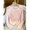 Pink, variant on Womens Pink Round Neck Long Sleeve Sweater With Sequin Stripes