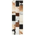 thumbnail image 4 of SAFAVIEH Studio Leather Diana Geometric Area Rug, Brown/Ivory, 3' x 5', 4 of 5