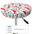 thumbnail image 4 of Disketp Cute Christmas Hat Penguin Funda Redonda para Taburete, Funda de Cojín para Silla de Bar Suave y Elástica-13 inch, 4 of 7