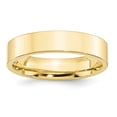 thumbnail image 1 of Solid 10k Yellow Gold 5mm Flat Comfort Fit Plain Classic Wedding Band Ring Size 4.5, 1 of 4