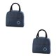 thumbnail image 4 of Cateissary Bolsa de almuerzo portátil Caja de almuerzo aislada Bebidas catiónicas a prueba de agua Bocadillos Bolso de picnic Bolso de mano, Azul marino 2Conjunto, 4 of 6