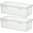 thumbnail image 3 of PTOOTP 2-Pack Clear Plastic Bread Storage Containers Kitchen Organizer PP Material, 3 of 8