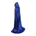 thumbnail image 2 of Capa de bruja con capucha de longitud completa para adultos Capa de Halloween para suministros de fiesta Azul, 2 of 9
