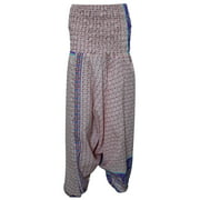 Mogul Harem Pant Pink Printed Vintage Bohemian Pants Jumpsuit