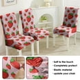 thumbnail image 5 of Sweet Strawberry Dining Chair Covers 4 Pack Charming Red Berry Design Washable Polyester Stretch Slipcovers Removable Seat Protector for Modern Dining Room, 5 of 7