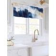 thumbnail image 3 of Valances for Windows Abstract Watercolor Graffiti Rod Pocket Cafe Window Treatments Valance Curtains for Kitchen Bathroom Laundry Basement Windows 60"x14", 3 of 9