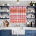 thumbnail image 2 of Pink Orange Boho Kitchen Curtains Window Panels, Vintage Ethnic Tribe Abstract Art Insulated Window Treatment Curtain, Grommet Curtains for Bedroom/Living Room/Bathroom, 2 Piece 42"Wx63"L, 2 of 8
