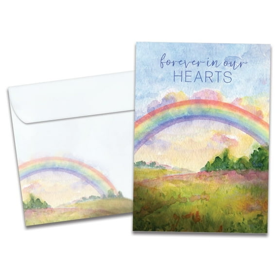 Tree-Free Greetings Pet Sympathy Greeting Card, 5x7, Rainbow Bridge (GO69213)