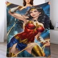 thumbnail image 1 of Manta de franela cálida y acogedora de Wonder Woman para sala de estar, dormitorio, cama, sofá, camping, viajes, mantas de vellón para todas las estaciones, regalos para niños, niñas, niños y, 1 of 8
