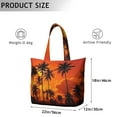 thumbnail image 5 of Ocean Sunset with Palm Trees Large Capacity Zipper Tote Bag, Lightweight Travel Shoulder Bag with Interior Organization, Perfect for Gym & Flights, 5 of 5
