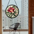 thumbnail image 4 of Colgante de Ventana con Vidrio Esmaltado Atrapasol AMDERVEN Rosa Roja, 4 of 6