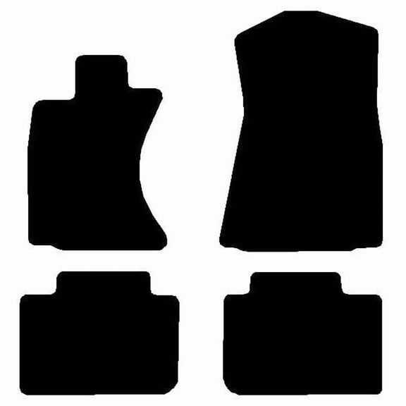 Carpet Floor Mats, Custom Fit, Black, 4-Piece Set, Fits 2013-2020 Lexus GS350 AWD, Made in USA