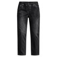 thumbnail image 5 of RFQWOVSR Womens Elastic Waist Straight Leg Cropped Jeans Stretchy Casual Denim Pants XL, 5 of 5