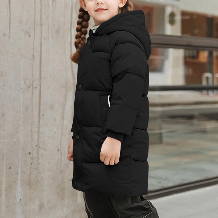 A2Z 4 Kids Giacca Bomber Invernale Imbottita Per Ragazze (5-13 Anni) - Leggera Con Cappuccio, Nero/Oro/Blu
