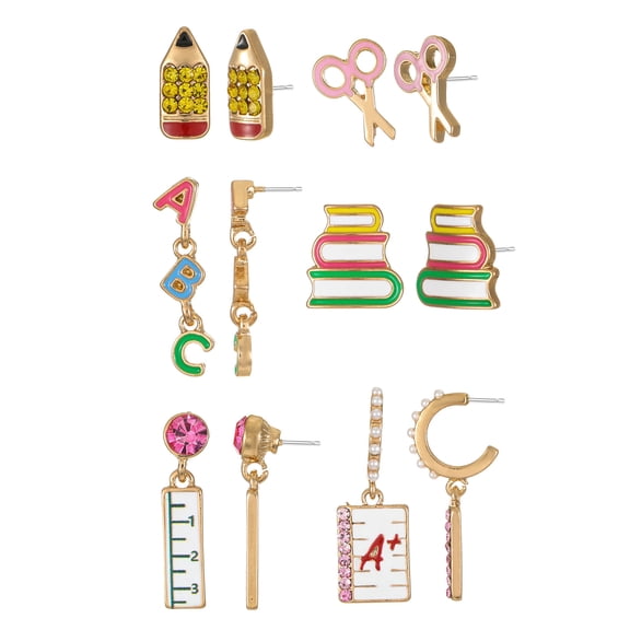 Packed Party Studious Earring Set, 6 Pairs