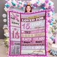 thumbnail image 1 of LHSHID 15 Year Old Girl Gifts for Birthday Blanket 15th Birthday Gifts for Teen Girls Blankets for Daughter Niece Quinceanera Gifts Blanket 15th Birthday Decorations for Girls 60x80in, 1 of 6