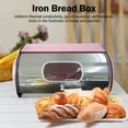 thumbnail image 4 of Pekkaxy Iron Bread Box, 13.6 x 9.1 x 5.7 in, Locks in Freshness for Crispy Bread, Ideal for Home Kitchens and Cafes, 4 of 9