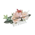 BYHONG Flower Metal Hair Side Combs Slide Hair Clips with Teeth Floral