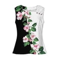 thumbnail image 6 of PNTUTB Women's Summer Fashion Printed Openwork Asymmetric Neck Sleeveless Loose Comfort Casual Tank Top, 6 of 6