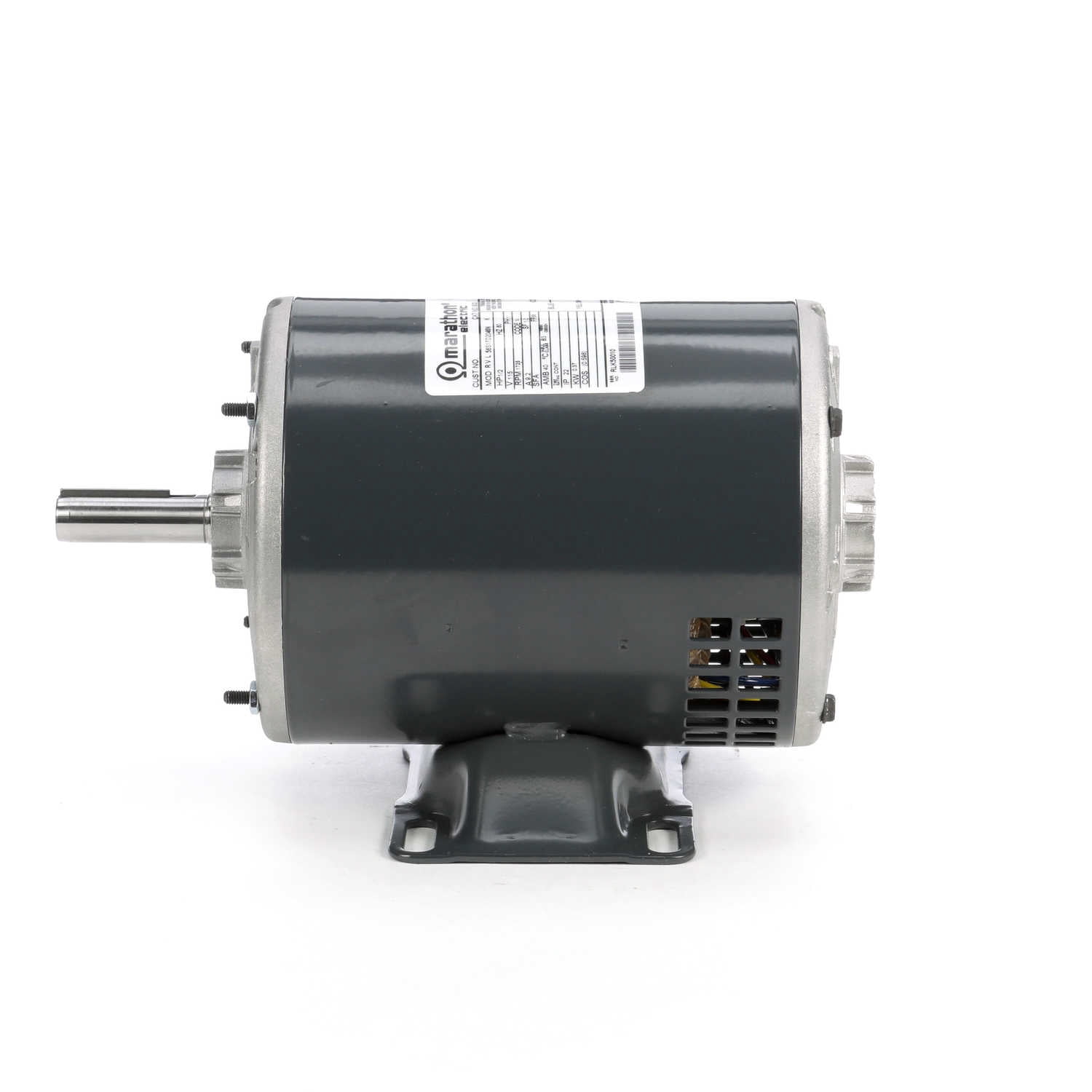 Marathon S022 56 Frame Open Drip Proof 56S17D2046 General Purpose Motor, 1/2 hp, 1800 rpm, 115 VAC, 1 Split Phase, 1 Speed, Ball Bearing, Rigid Base