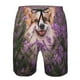 thumbnail image 3 of Balery Dog in Lavender Flowers Traje de Baño Estilo Hawaiano para Hombre, Shorts de Secado Rápido con Bolsillos-Large, 3 of 6