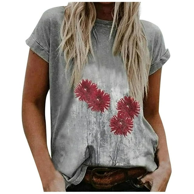 T-Shirt à Manches Courtes à Manches Courtes pour Femme