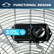thumbnail image 5 of Ventilador de Suelo Tech Drive Alta Velocidad 30 cm 3 Velocidades Negro, 5 of 8