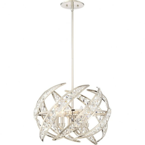 Quoizel Platinum Crescent 4-Light Pendant in Polished Nickel