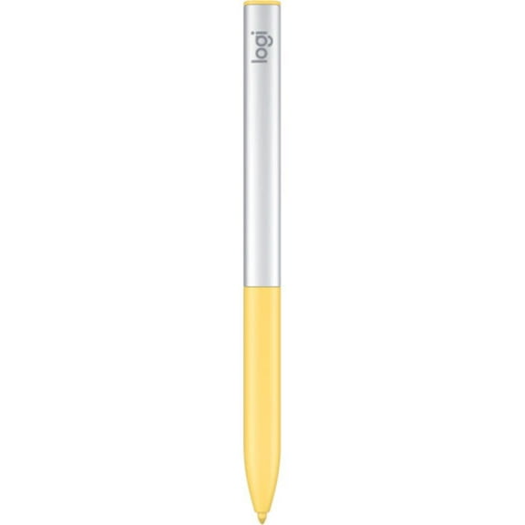 Logitech Pen USI Rechargeable Stylus for Chromebook, White/Yellow
