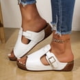 thumbnail image 2 of Mepaouo Sandales d'Été pour Femmes 2025 à Plateforme Compensée Chaussures de Marche Bout Ouvert Décontractées à Enfiler Pantoufles, 2 of 8