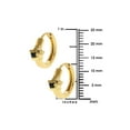 thumbnail image 2 of Gem Stone King 18K Yellow Gold Plated Black Zirconia Huggie Hoop Earrings for Women (12MM Length x 3MM Width), 2 of 2