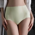 thumbnail image 2 of KHONTS Women's Seamless Thin Underpants Tummy Tuck Lifting Shaping Underwear High Waist Panties Green XL, 2 of 4