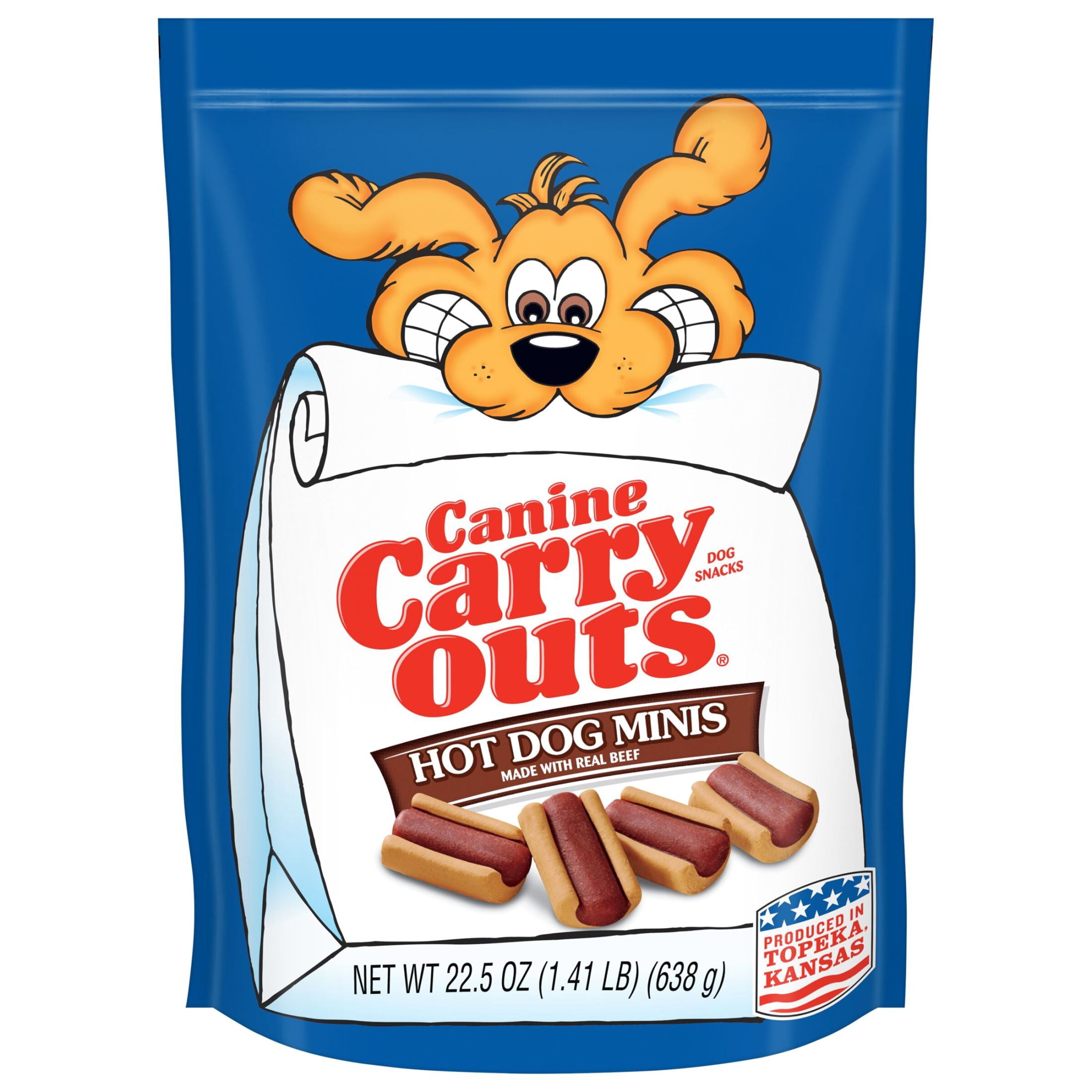 (2 pack) Canine Carry Outs Hot Dog Minis Dog Treats, 22.5oz Bag