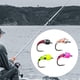 thumbnail image 1 of 4 para pesca en hielo con caja de almacenamiento, tamaño 10, con anzuelo que se hunde, señuelos para pesca con mosca para perca, trucha, pargo,, 1 of 8