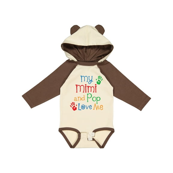 Inktastic Mimi and Pop Love Me Grandchild Boys or Girls Long Sleeve Baby Bodysuit