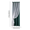 thumbnail image 3 of Curtains,Double Layer Blackout Curtains,84in Star Lace 2-in-1 Thermal Insulated Curtains for Bedroom Living Room,Fade Resistant Light Control Window Decor(Green), 3 of 7